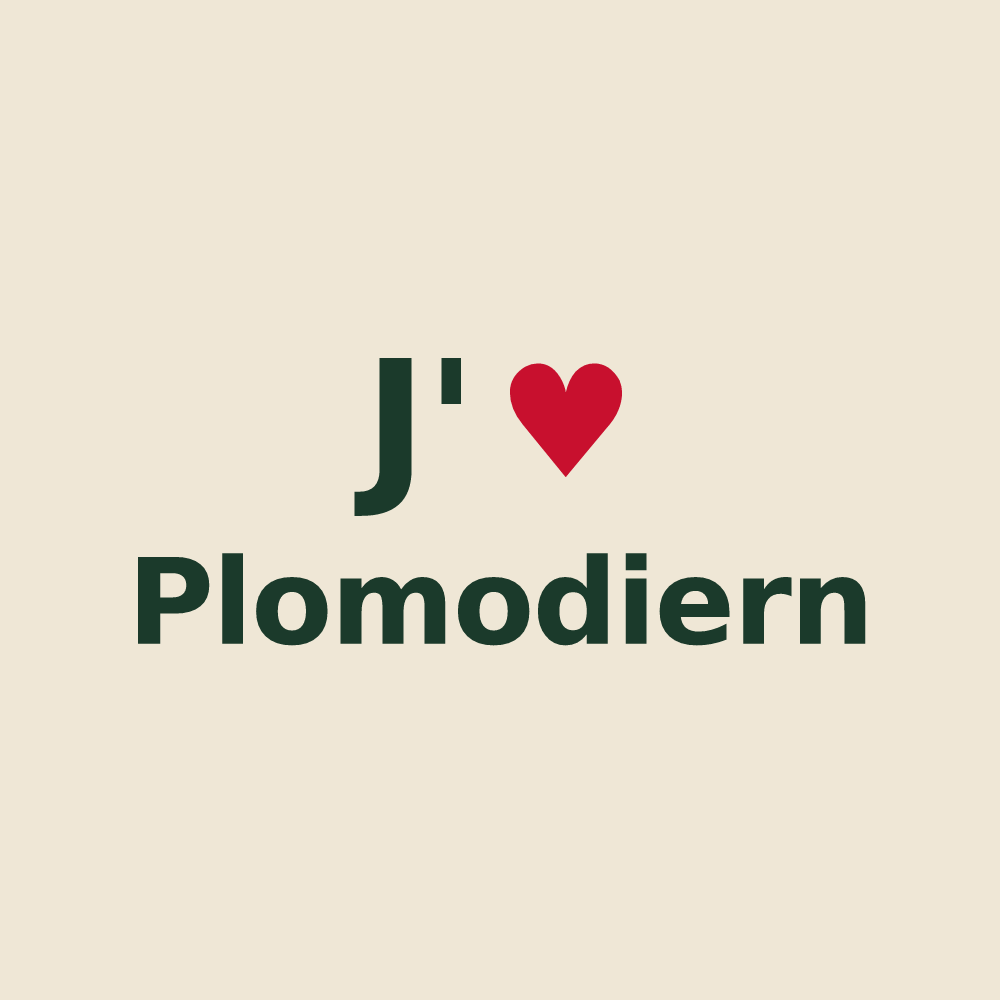 Tote bag personnalisé Plomodiern — design J'aime Plomodiern