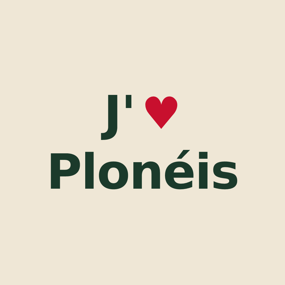 Tote bag personnalisé Plonéis — design J'aime Plonéis