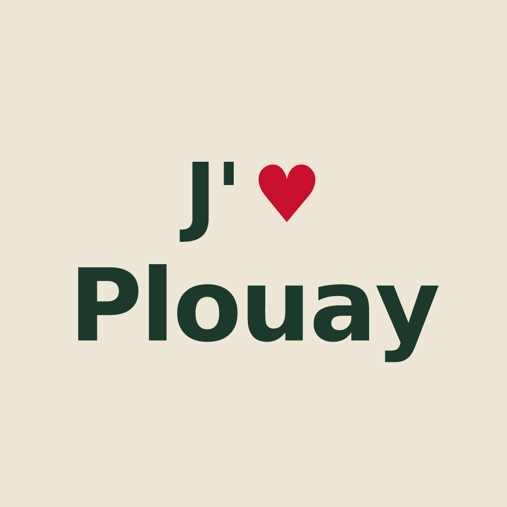 Tote bag personnalisé Plouay — design J'aime Plouay