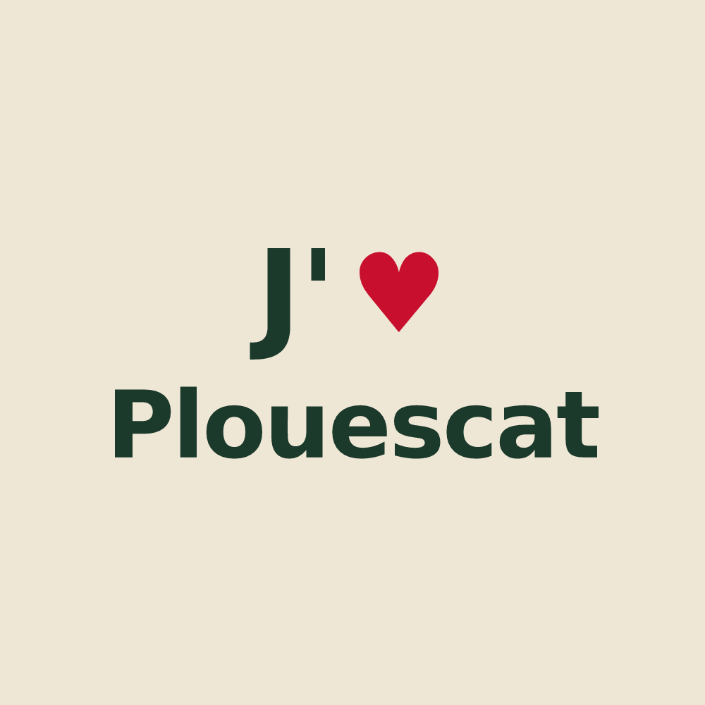 Tote bag personnalisé Plouescat — design J'aime Plouescat