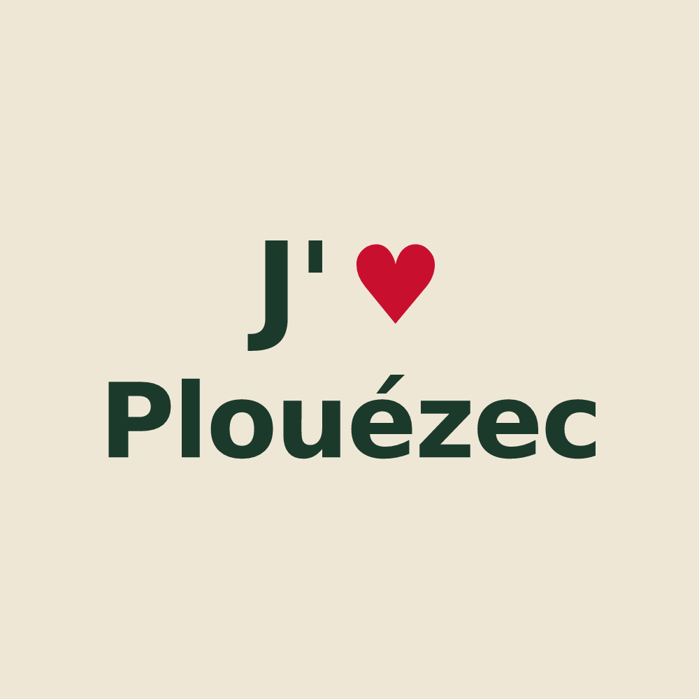 Tote bag personnalisé Plouézec — design J'aime Plouézec