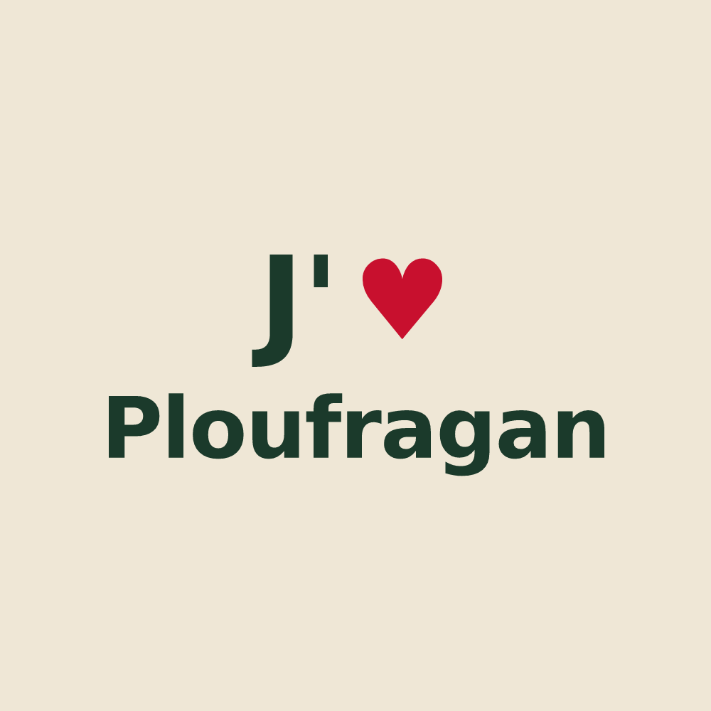 Tote bag personnalisé Ploufragan — design J'aime Ploufragan