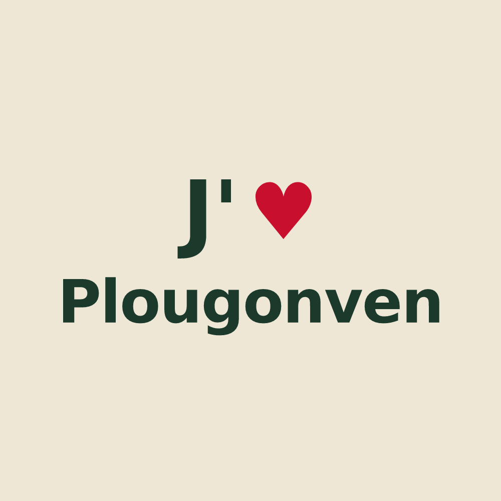 Tote bag personnalisé Plougonven — design J'aime Plougonven
