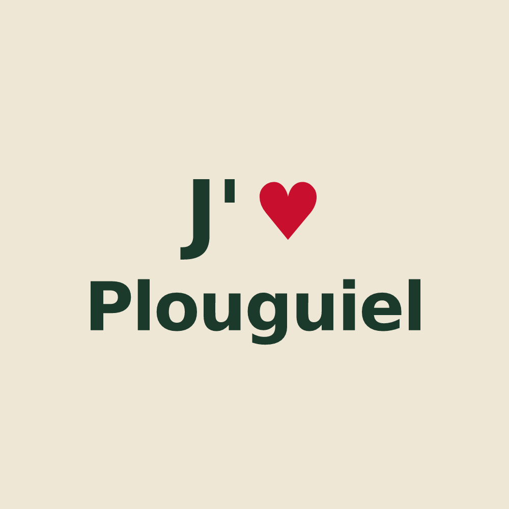 Tote bag personnalisé Plouguiel — design J'aime Plouguiel