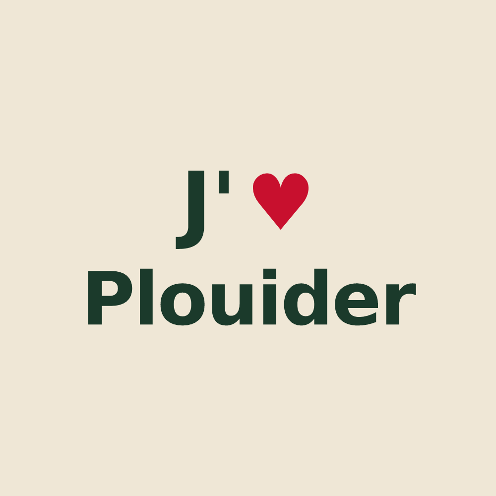Tote bag personnalisé Plouider — design J'aime Plouider