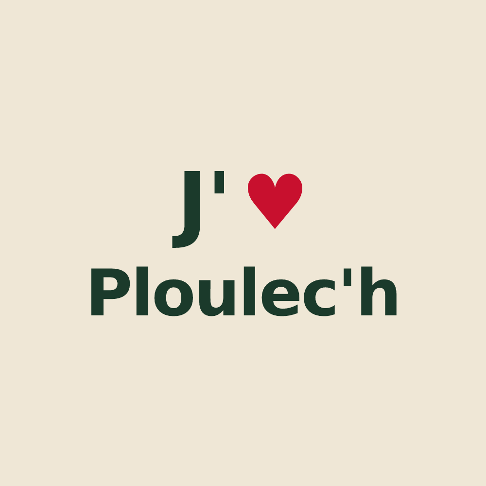 Tote bag personnalisé Ploulec'h — design J'aime Ploulec'h
