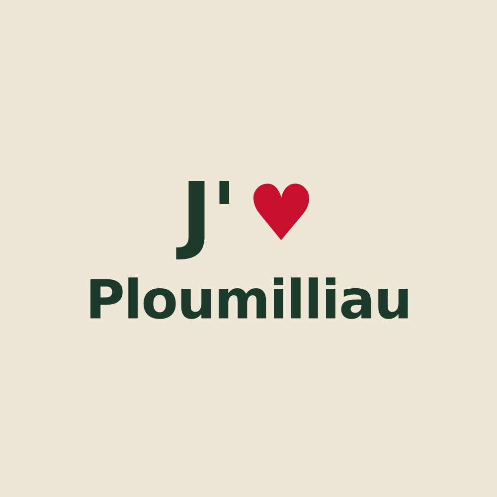 Tote bag personnalisé Ploumilliau — design J'aime Ploumilliau