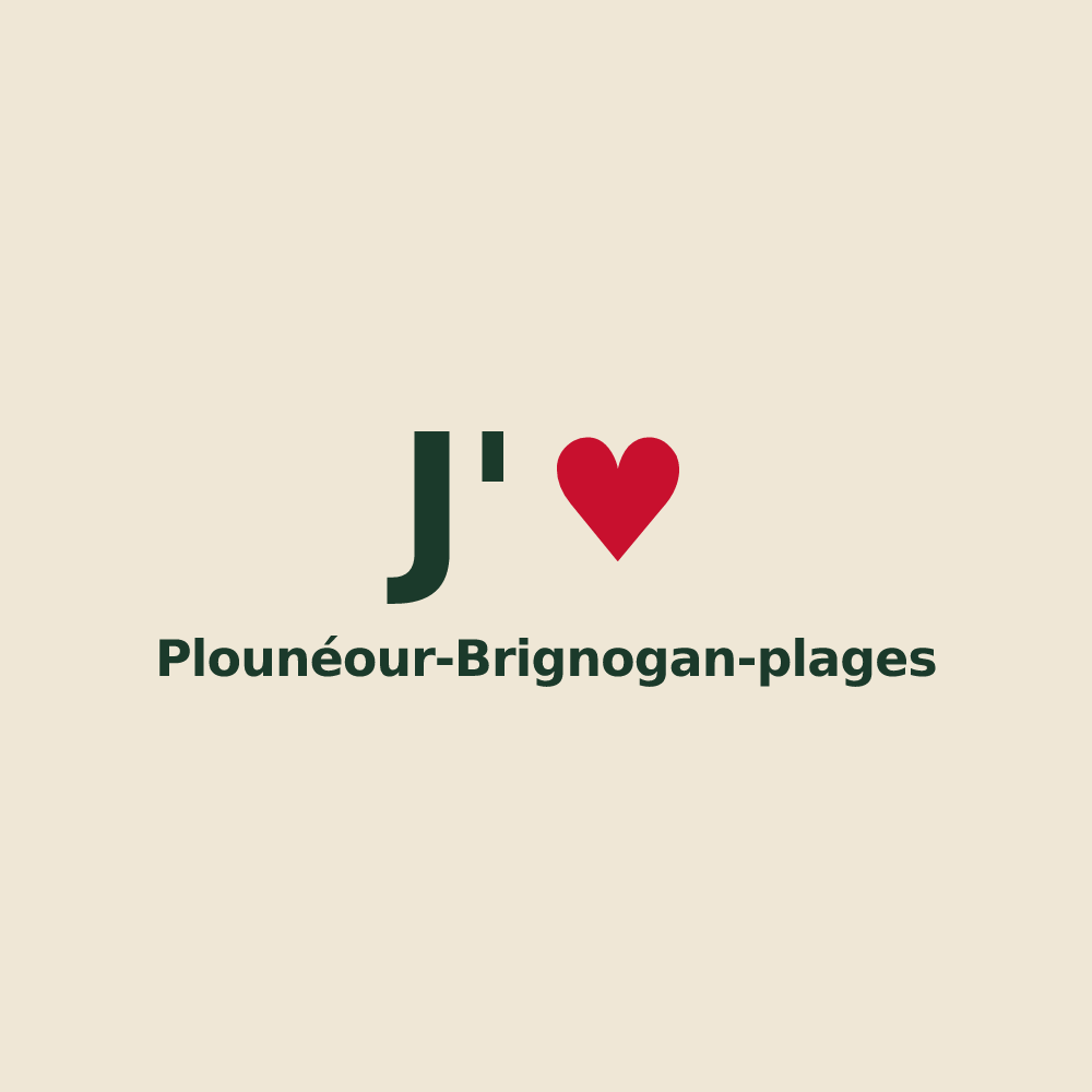 Tote bag personnalisé Plounéour-Brignogan-plages — design J'aime Plounéour-Brignogan-plages