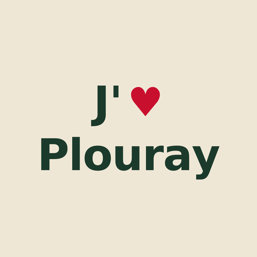 Tote bag personnalisé Plouray — design J'aime Plouray