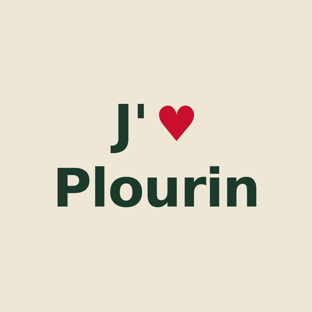 Tote bag personnalisé Plourin — design J'aime Plourin