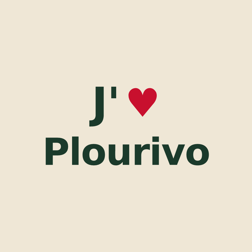 Tote bag personnalisé Plourivo — design J'aime Plourivo