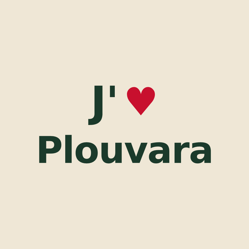 Tote bag personnalisé Plouvara — design J'aime Plouvara