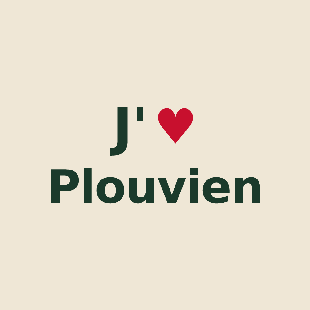 Tote bag personnalisé Plouvien — design J'aime Plouvien