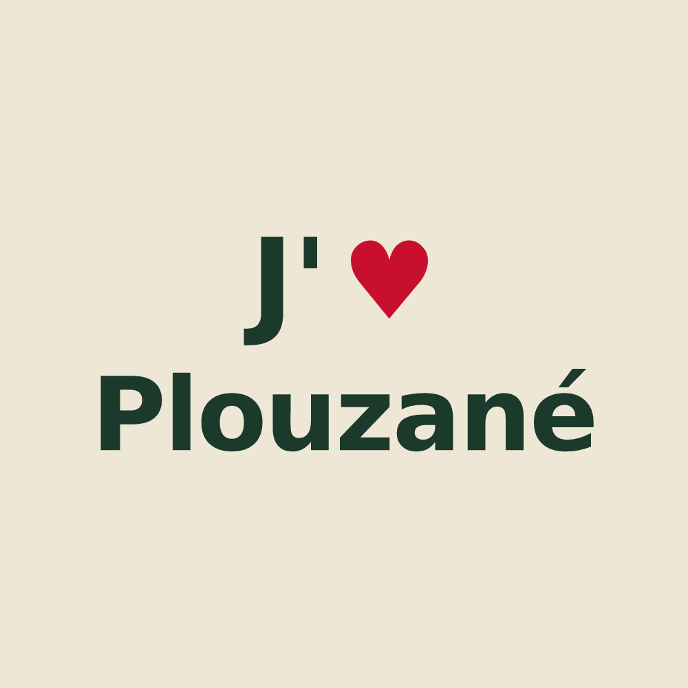 Tote bag personnalisé Plouzané — design J'aime Plouzané