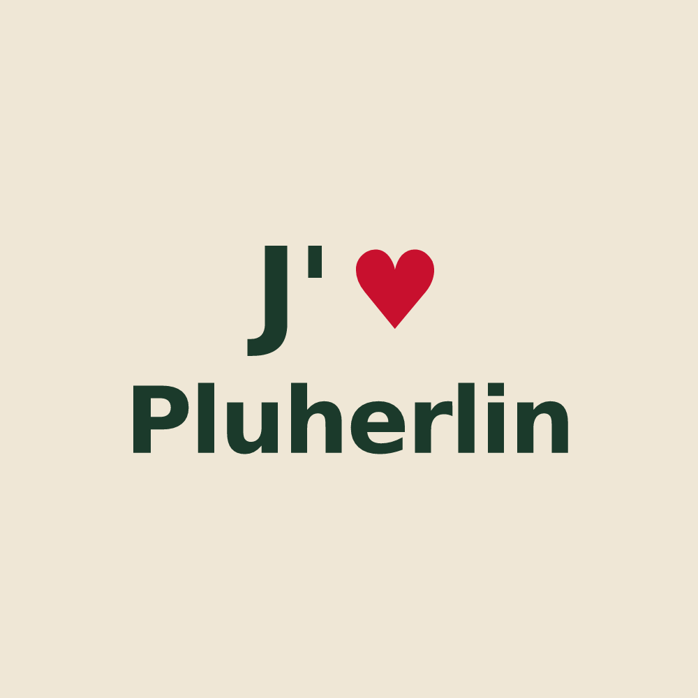 Tote bag personnalisé Pluherlin — design J'aime Pluherlin