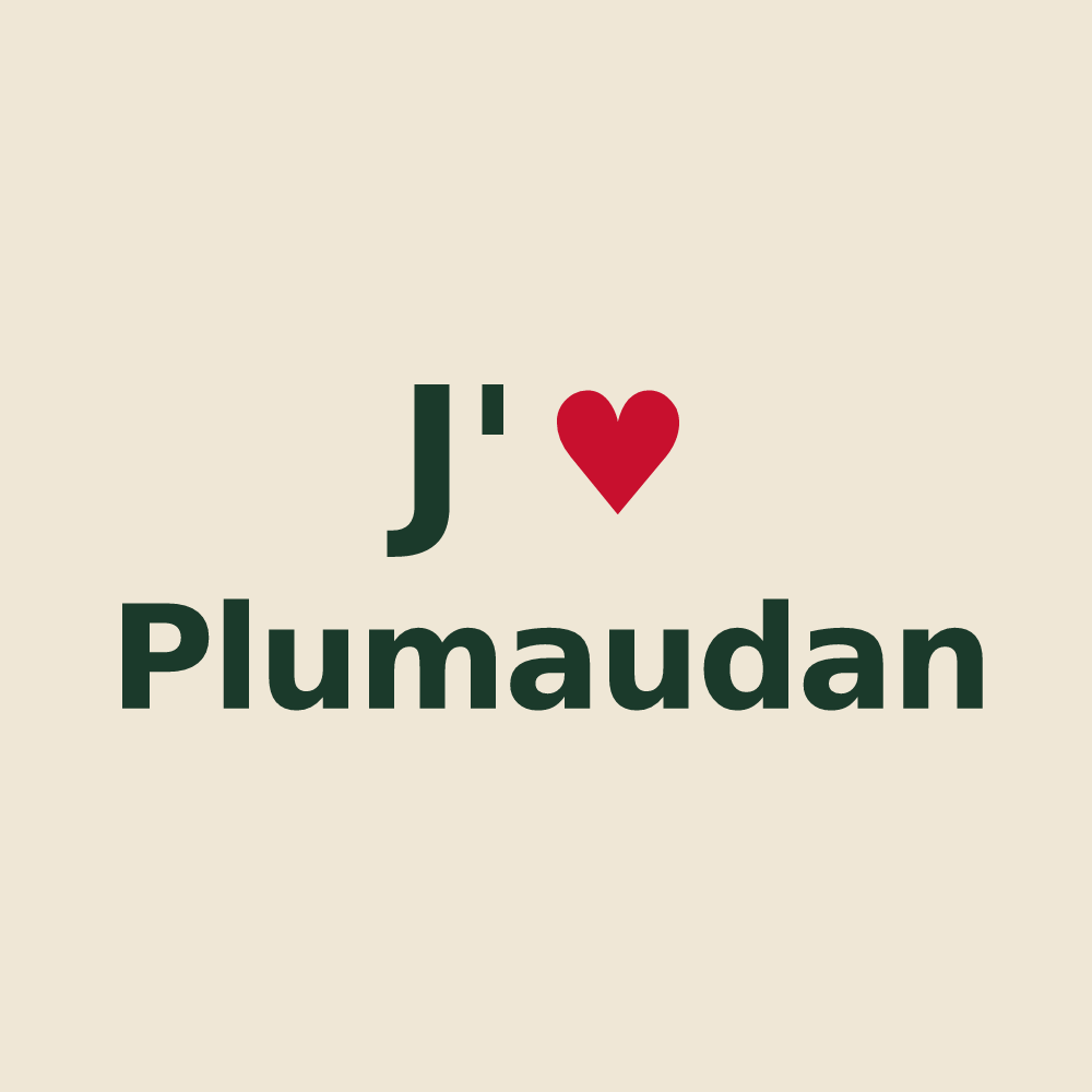 Tote bag personnalisé Plumaudan — design J'aime Plumaudan