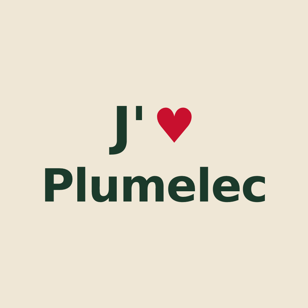 Tote bag personnalisé Plumelec — design J'aime Plumelec