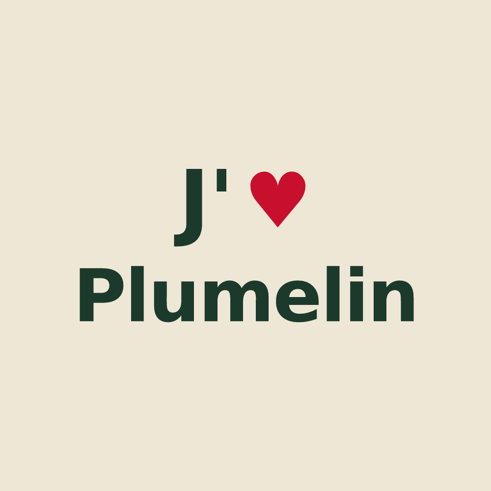 Tote bag personnalisé Plumelin — design J'aime Plumelin