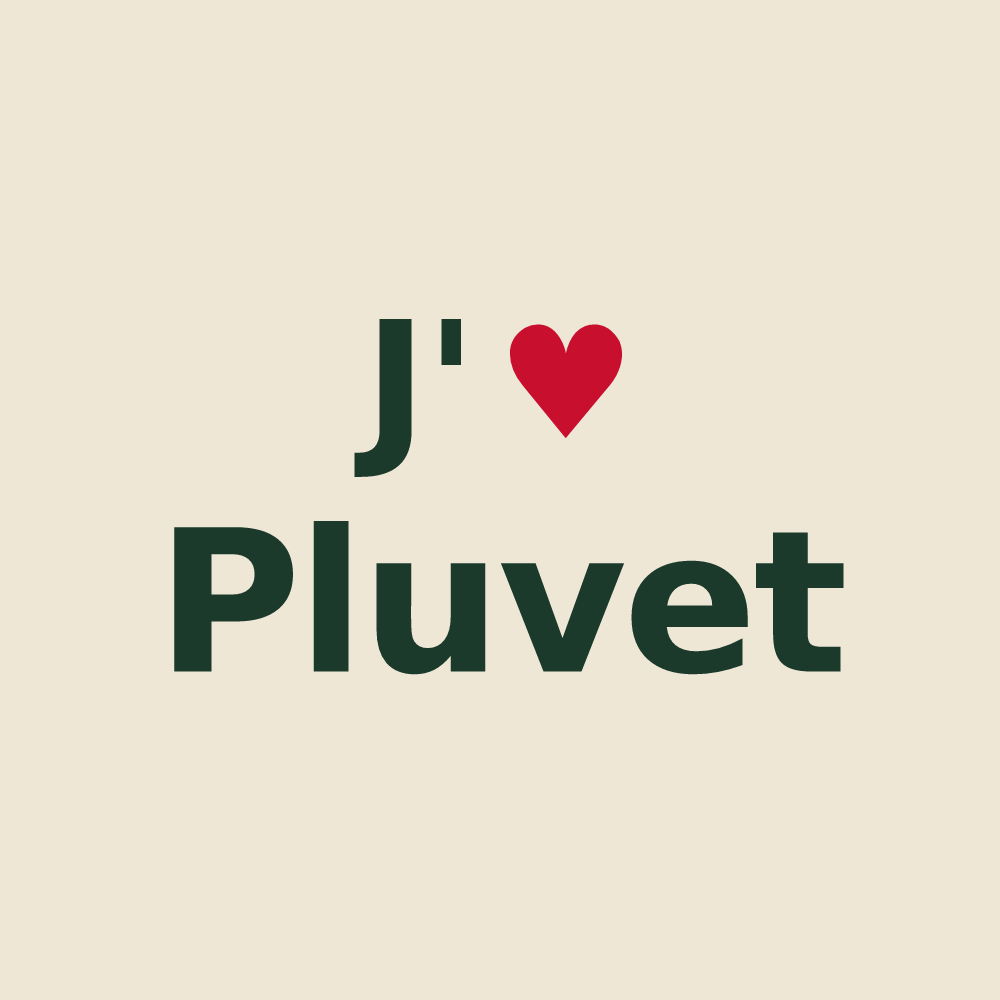 Tote bag personnalisé Pluvet — design J'aime Pluvet