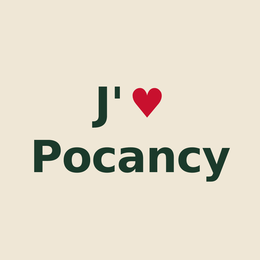 Tote bag personnalisé Pocancy — design J'aime Pocancy