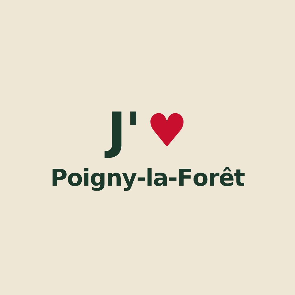 Tote bag personnalisé Poigny-la-Forêt — design J'aime Poigny-la-Forêt