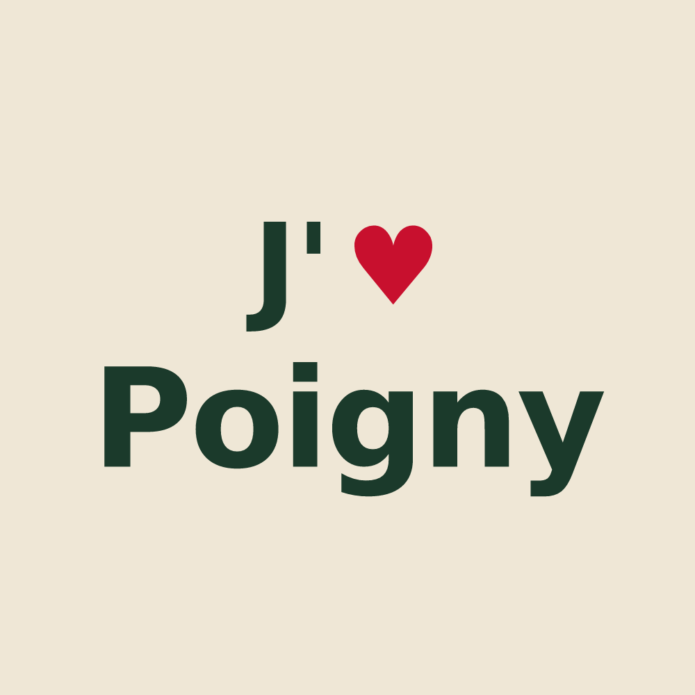 Tote bag personnalisé Poigny — design J'aime Poigny