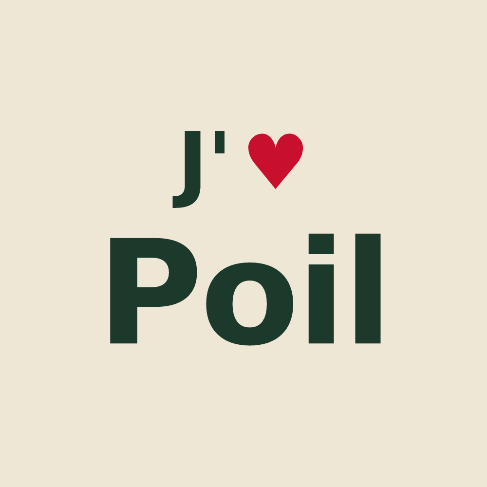 Tote bag personnalisé Poil — design J'aime Poil
