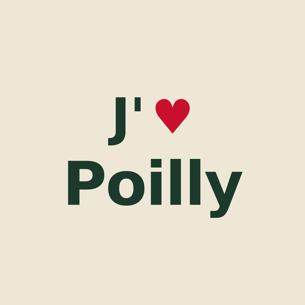 Tote bag personnalisé Poilly — design J'aime Poilly