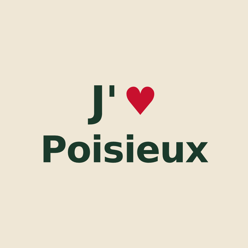 Tote bag personnalisé Poisieux — design J'aime Poisieux