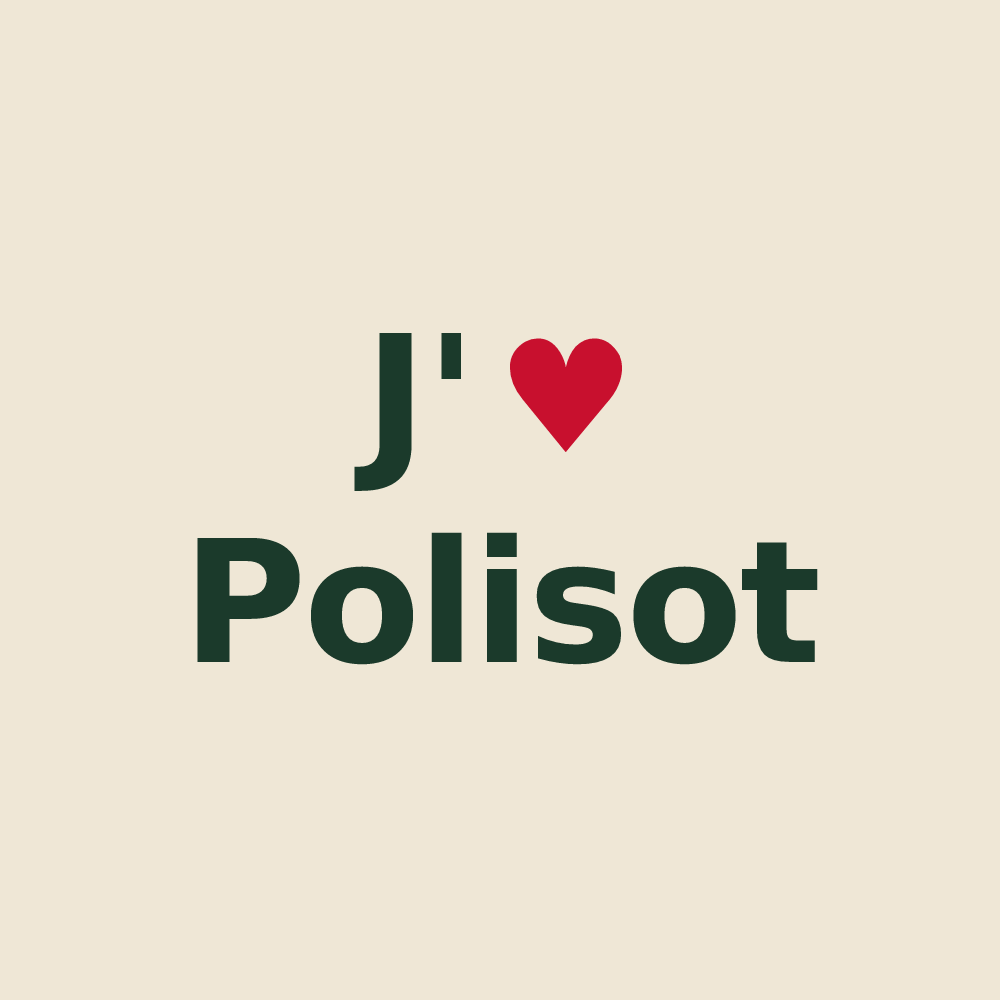 Tote bag personnalisé Polisot — design J'aime Polisot