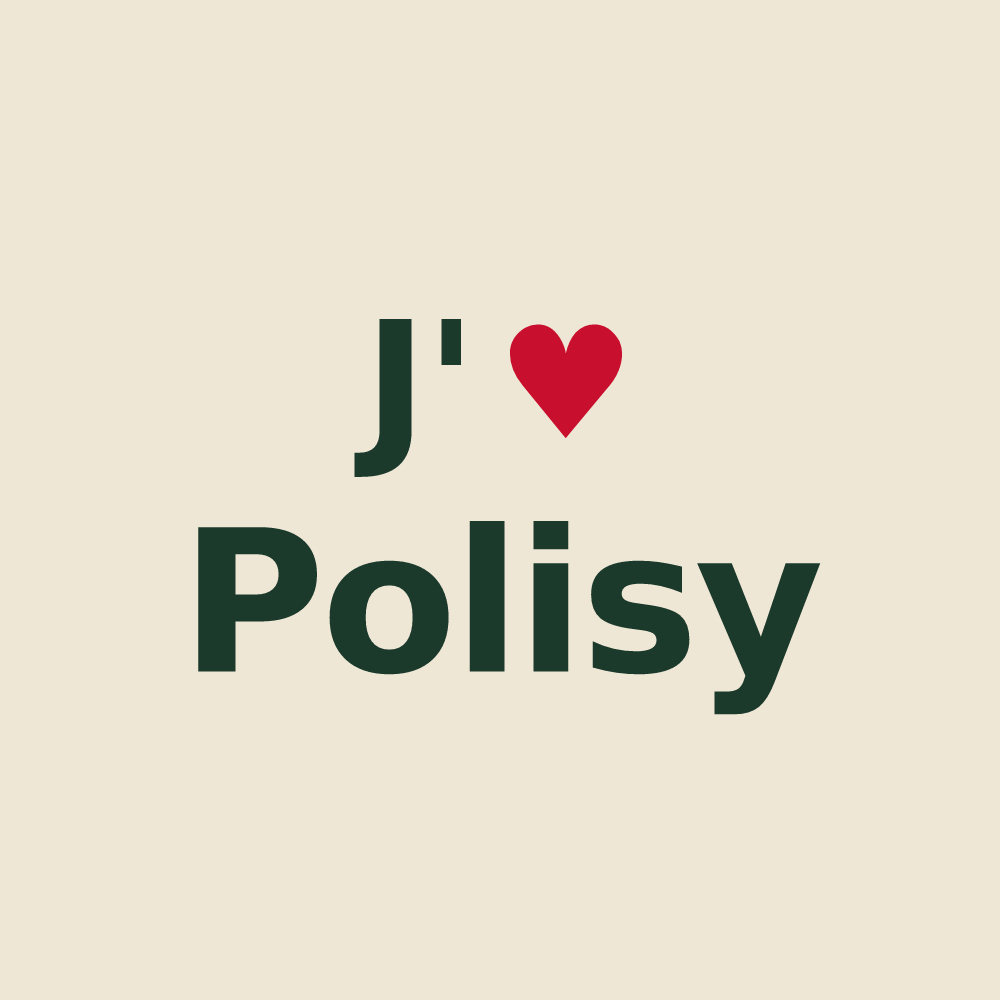 Tote bag personnalisé Polisy — design J'aime Polisy