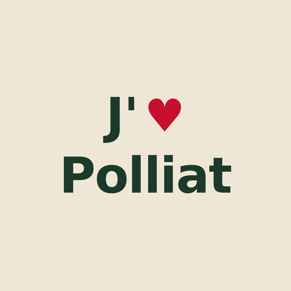 Tote bag personnalisé Polliat — design J'aime Polliat