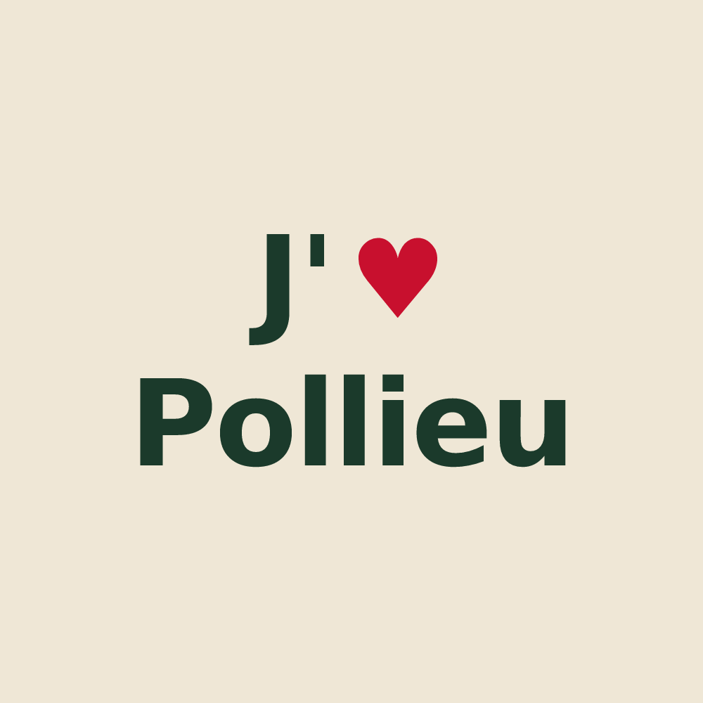 Tote bag personnalisé Pollieu — design J'aime Pollieu