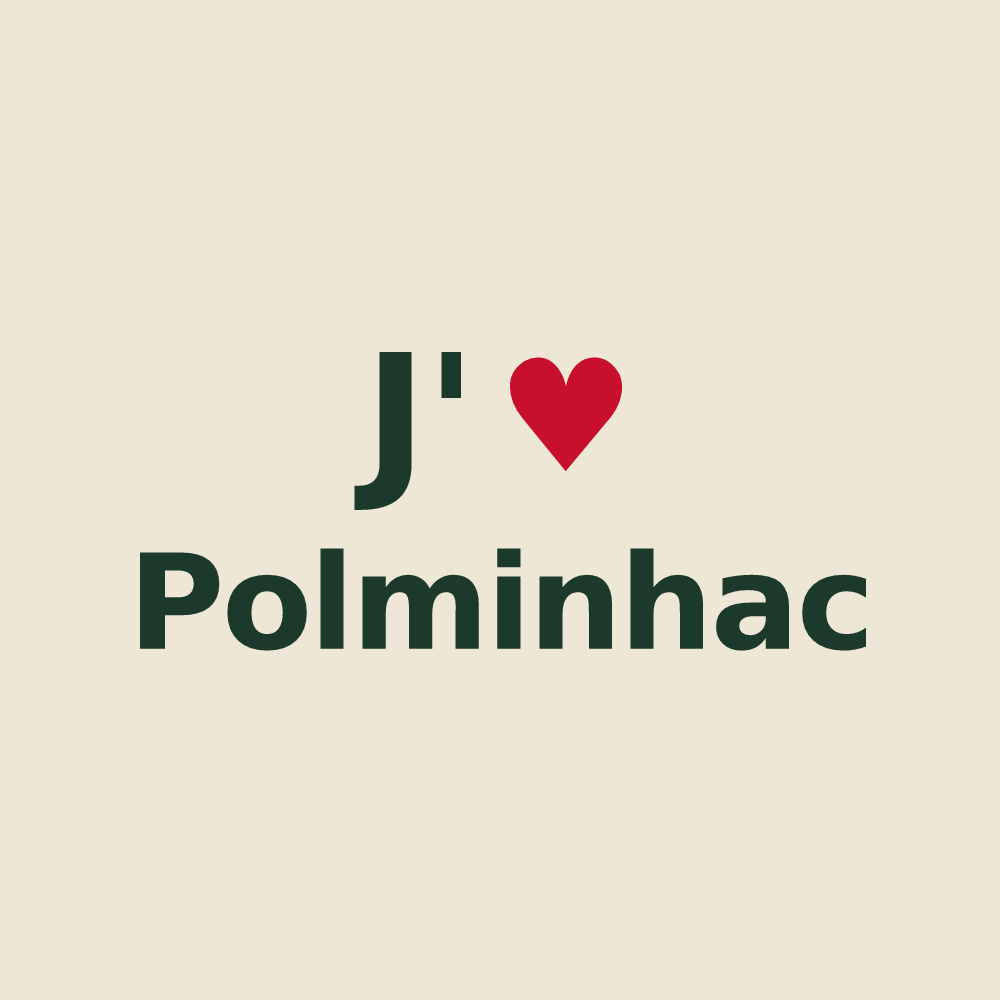 Tote bag personnalisé Polminhac — design J'aime Polminhac