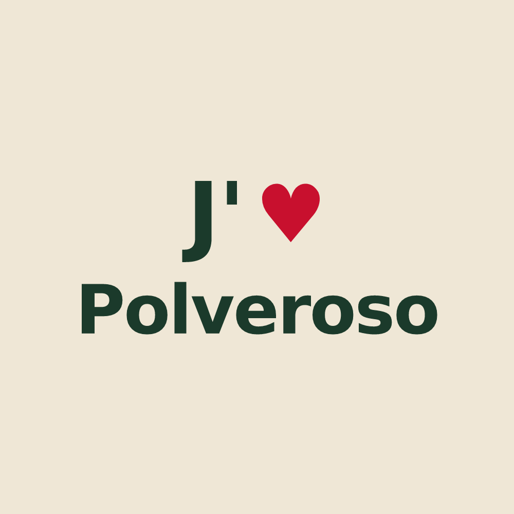 Tote bag personnalisé Polveroso — design J'aime Polveroso