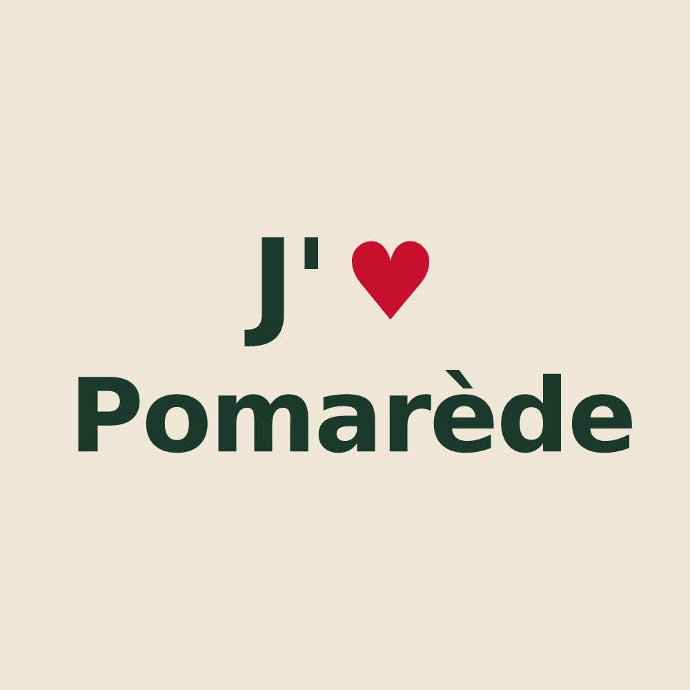 Tote bag personnalisé Pomarède — design J'aime Pomarède