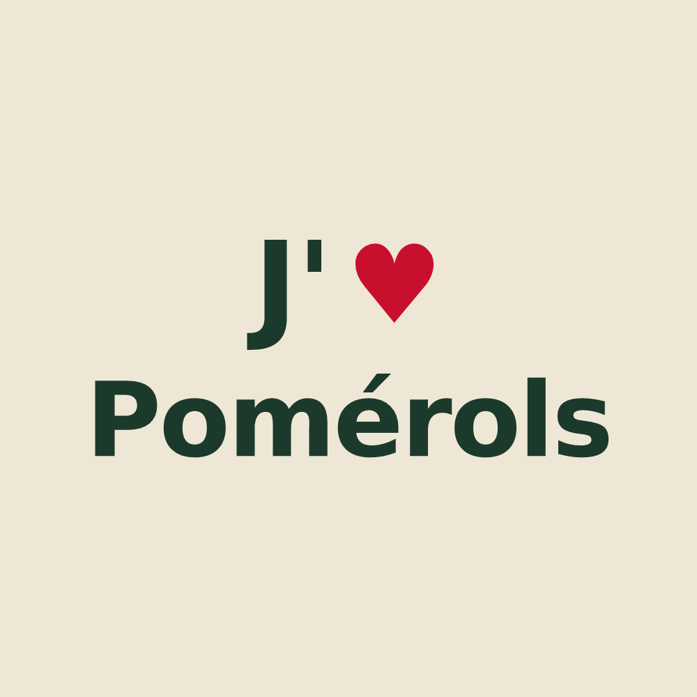Tote bag personnalisé Pomérols — design J'aime Pomérols