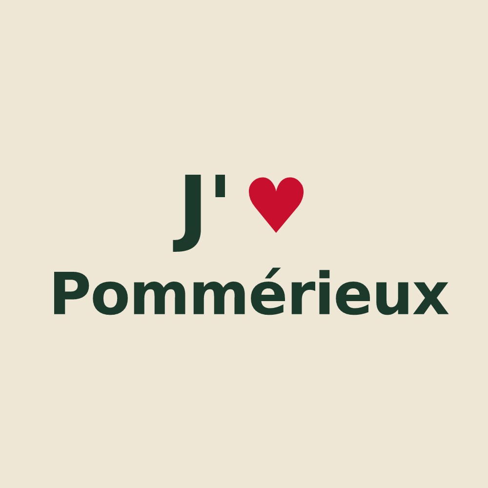 Tote bag personnalisé Pommérieux — design J'aime Pommérieux