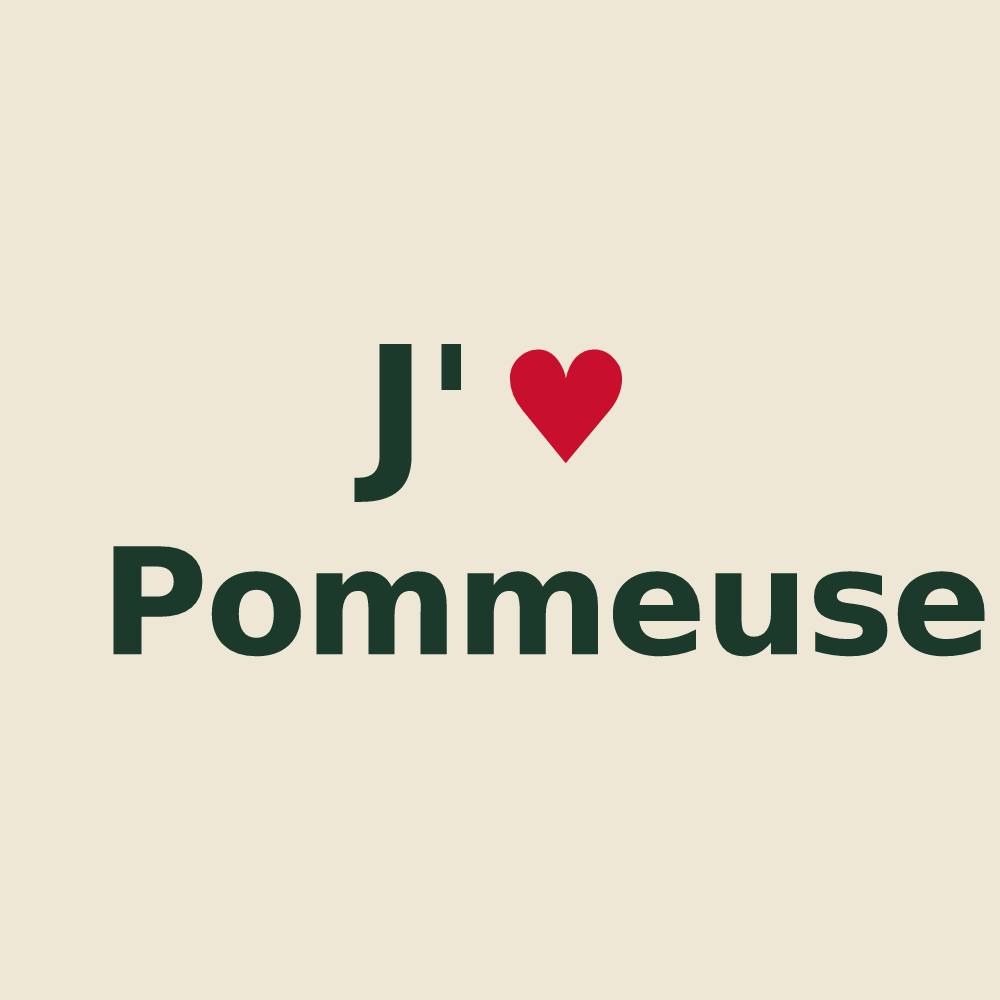 Tote bag personnalisé Pommeuse — design J'aime Pommeuse