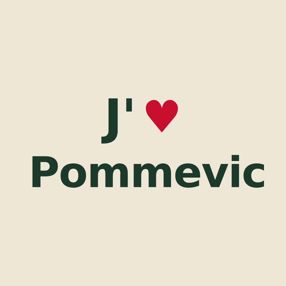 Tote bag personnalisé Pommevic — design J'aime Pommevic