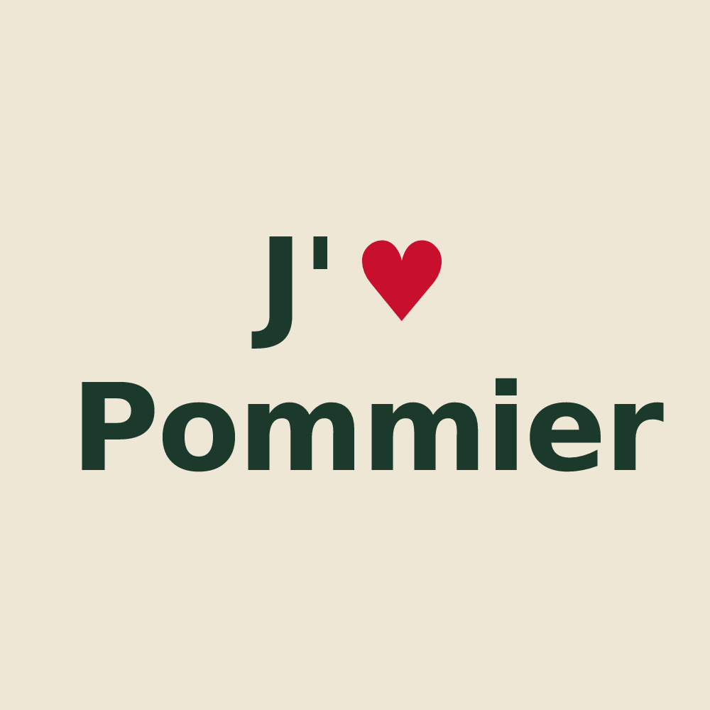 Tote bag personnalisé Pommier — design J'aime Pommier