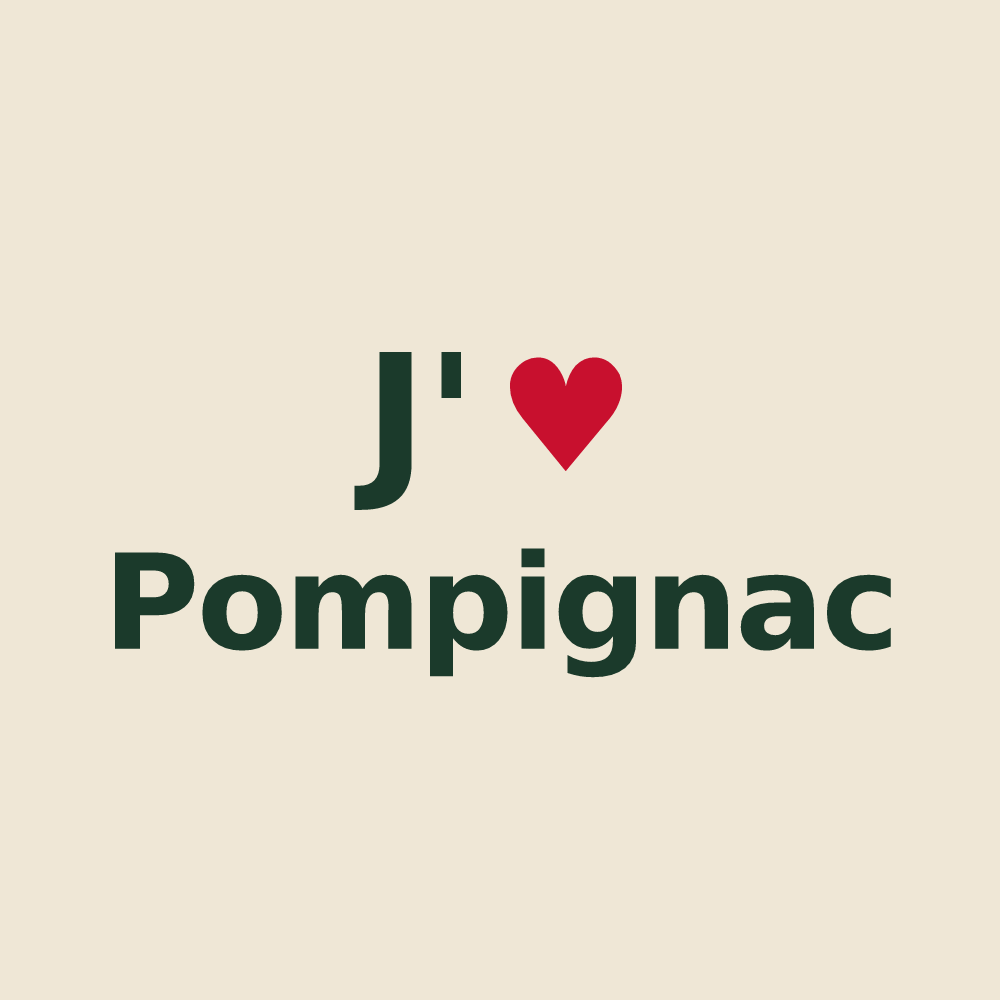 Tote bag personnalisé Pompignac — design J'aime Pompignac
