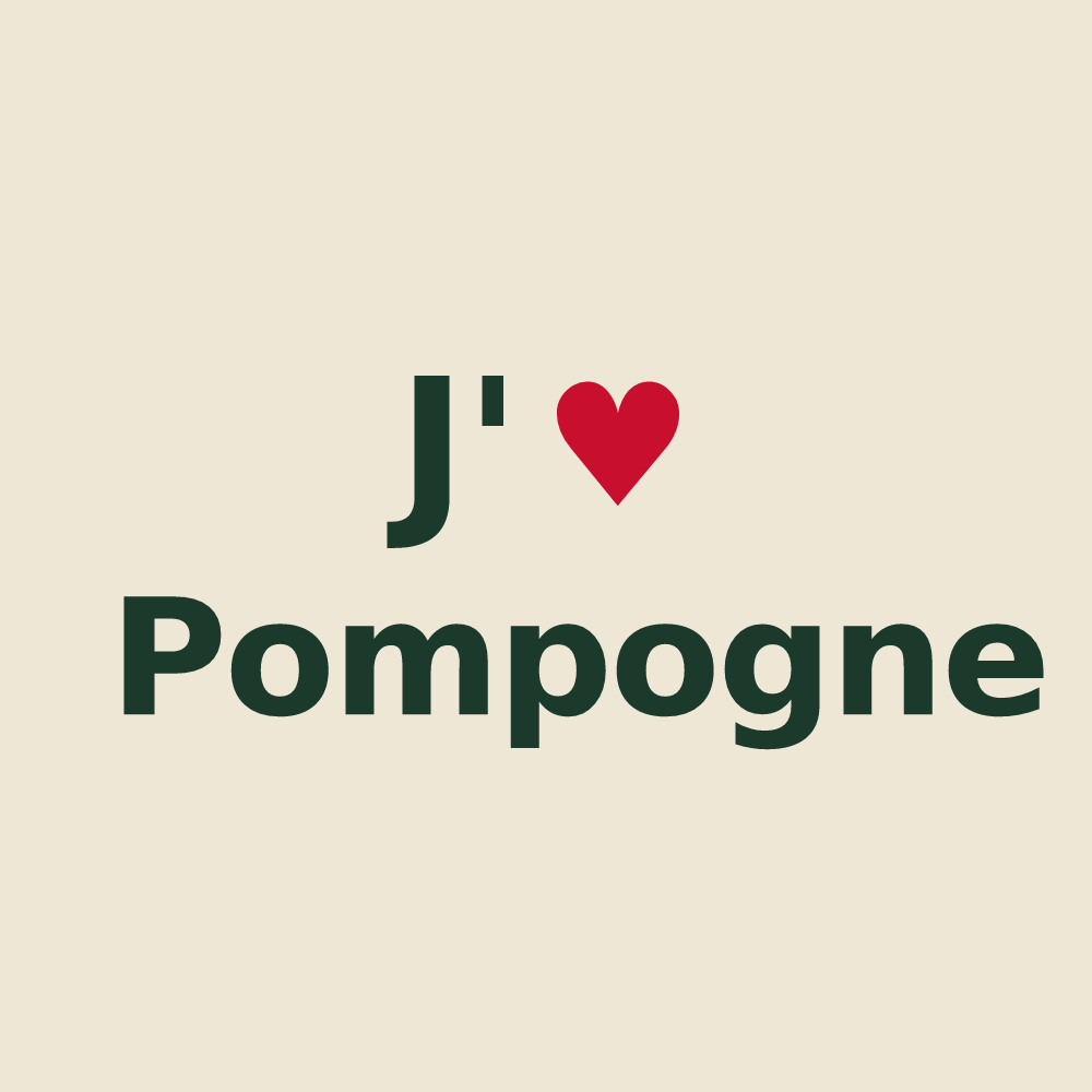 Tote bag personnalisé Pompogne — design J'aime Pompogne