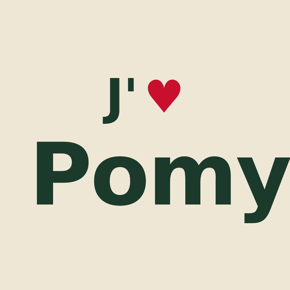 Tote bag personnalisé Pomy — design J'aime Pomy