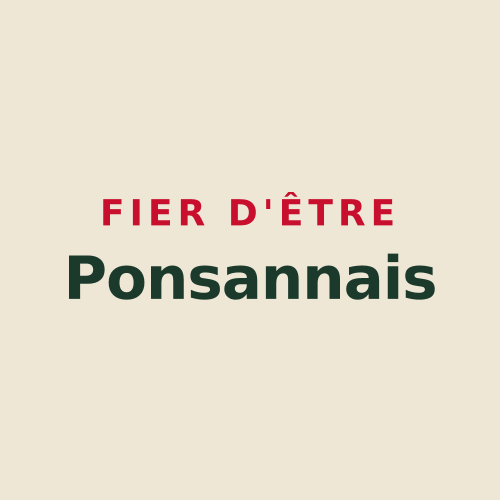 Tote bag « Fier d'être Ponsannais » — design pour Ponsampère