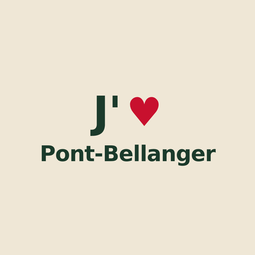 Tote bag personnalisé Pont-Bellanger — design J'aime Pont-Bellanger