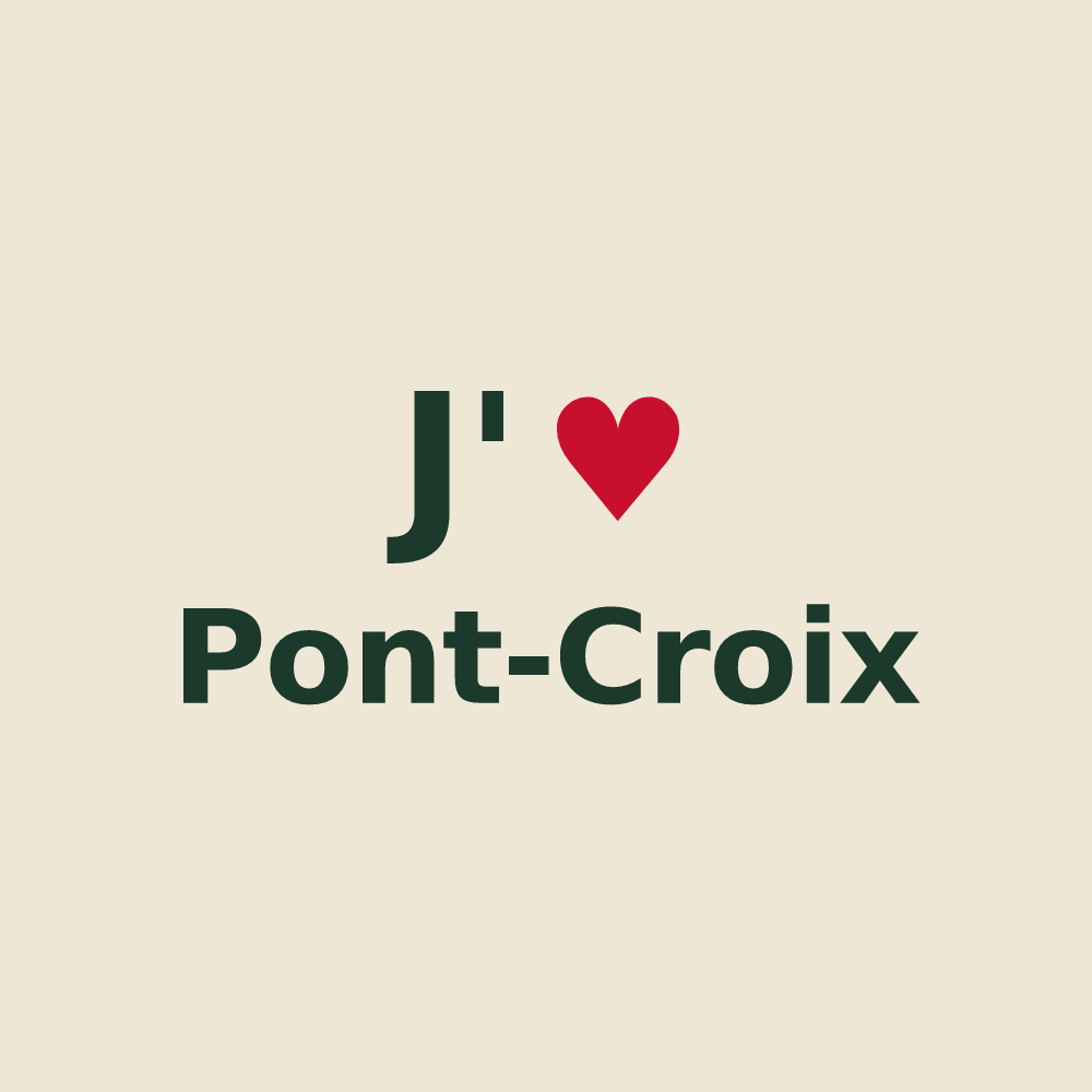 Tote bag personnalisé Pont-Croix — design J'aime Pont-Croix