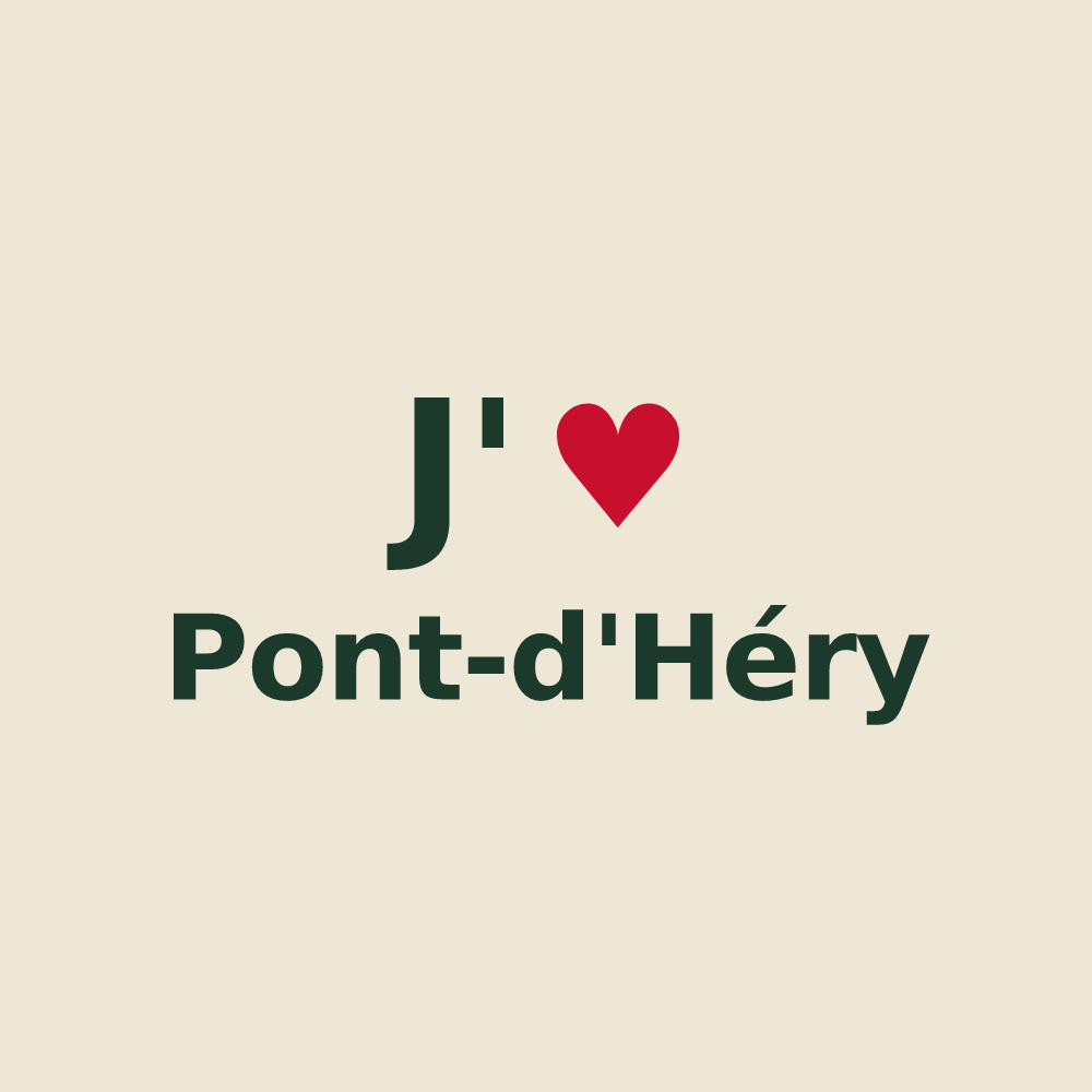 Tote bag personnalisé Pont-d'Héry — design J'aime Pont-d'Héry