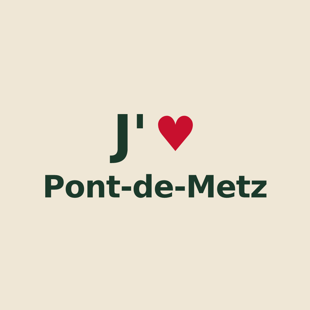 Tote bag personnalisé Pont-de-Metz — design J'aime Pont-de-Metz