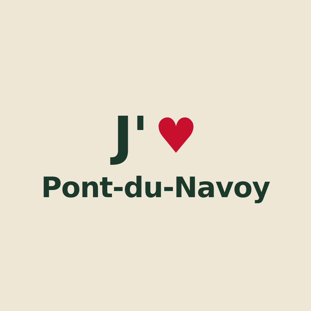 Tote bag personnalisé Pont-du-Navoy — design J'aime Pont-du-Navoy
